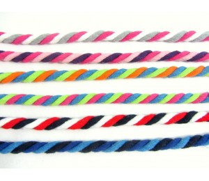 Baumwollkordel dreifarbig gedreht 12mm